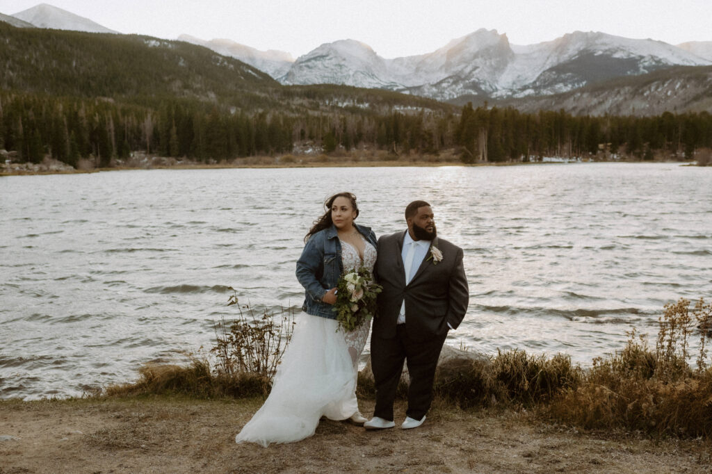 Fact: We eloped in the Rocky Mountains in the COLD. Yet, in this picture you cannot notice how cold we were!